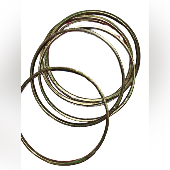 VTG Set of 6 Shell Bangle Stacking Bracelets - Picture 7 of 9